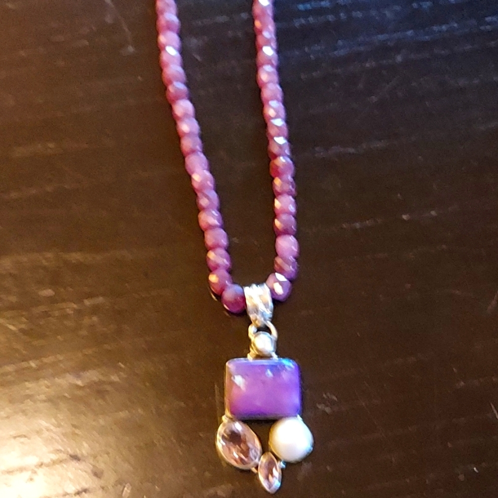 Gemstone amethyst cross
